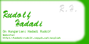 rudolf hadadi business card